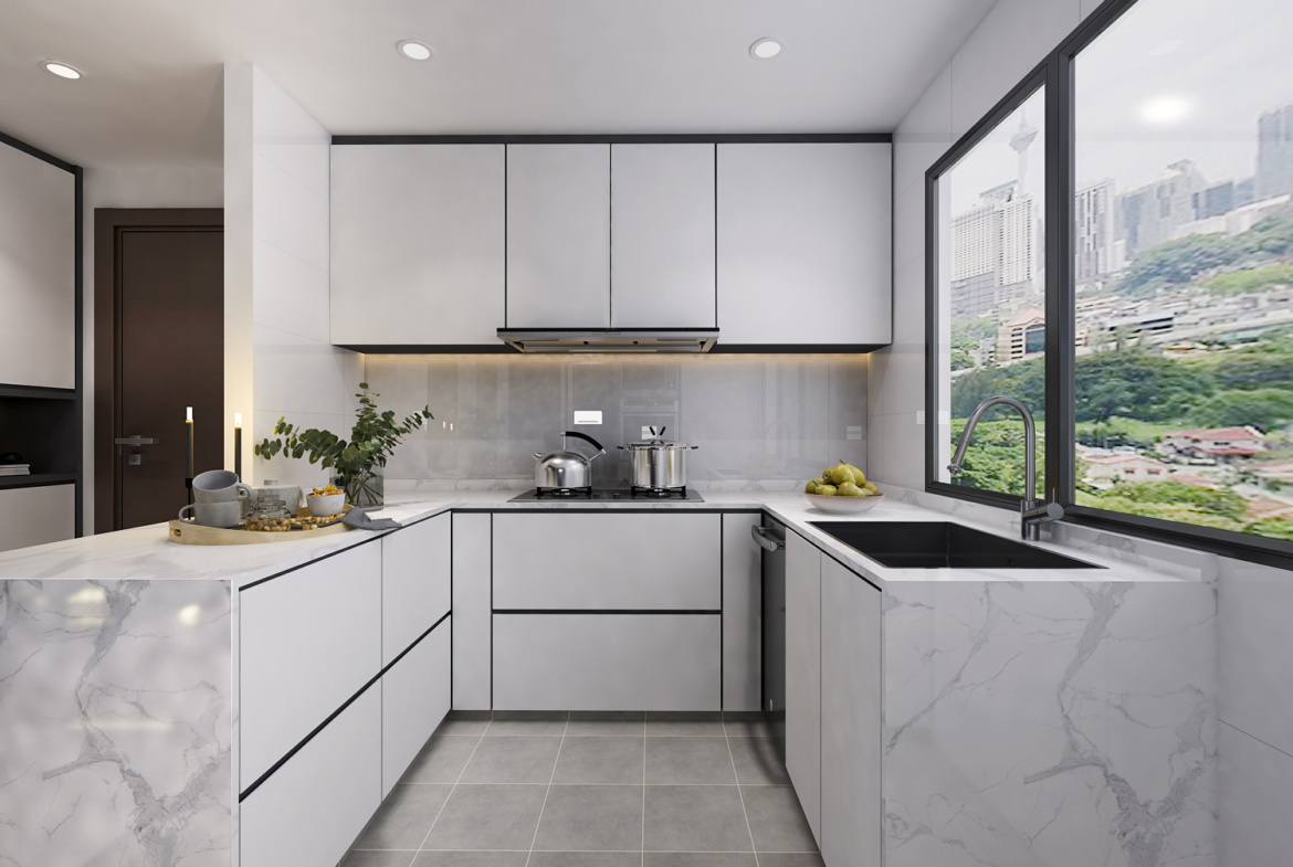 Oasis Garden - 1528sqft by Omni Design Pte Ltd. Unit is Condo and follows a  style.