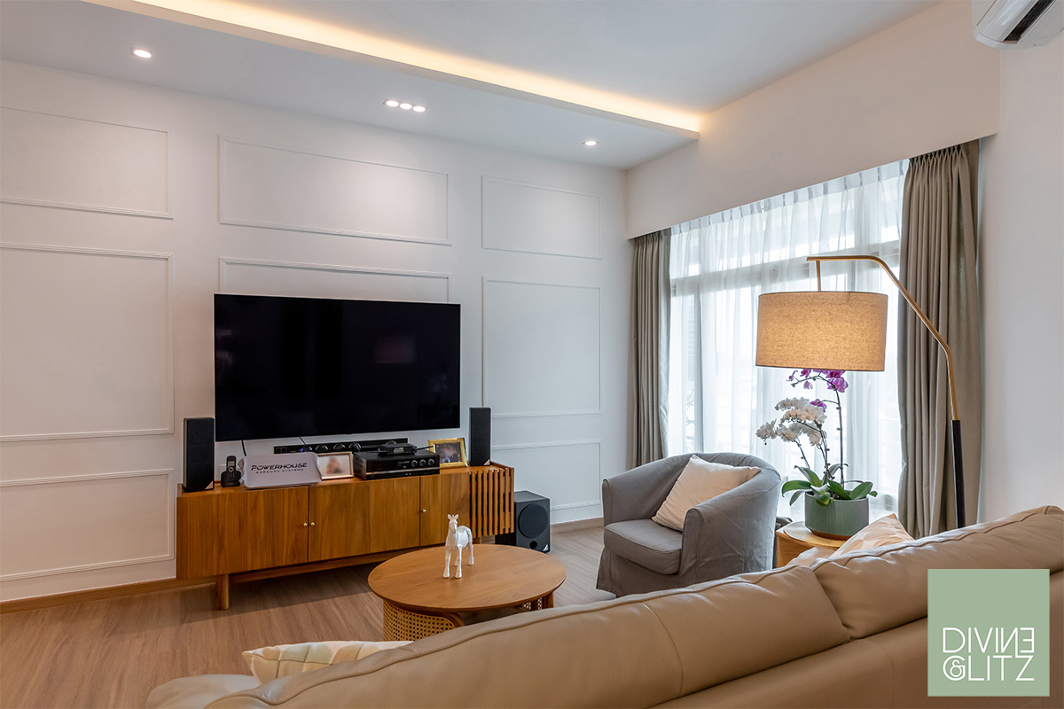 Oleander Tower - 1400sqft by Divine &amp; Glitz Design Pte Ltd. Unit is Condo and follows a Modern style.