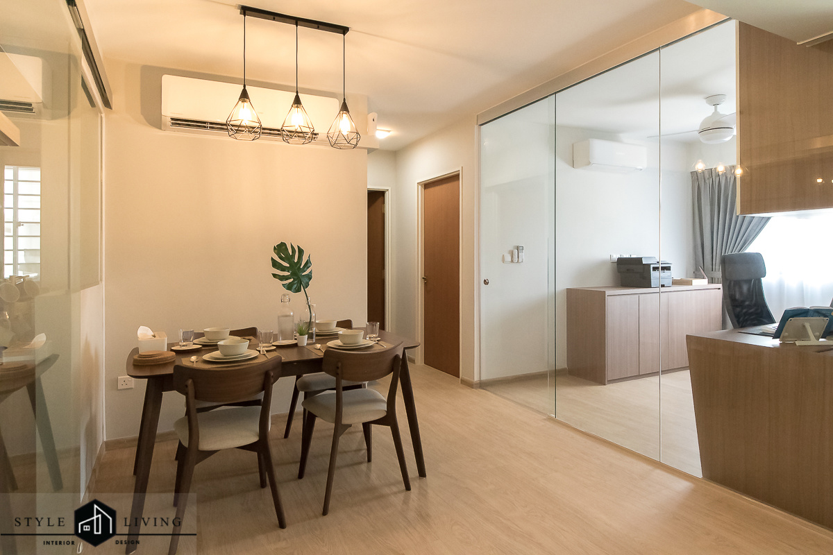 Canberra Walk - 1001sqft by Style Living Interior Pte Ltd. Unit is HDB and follows a  style.