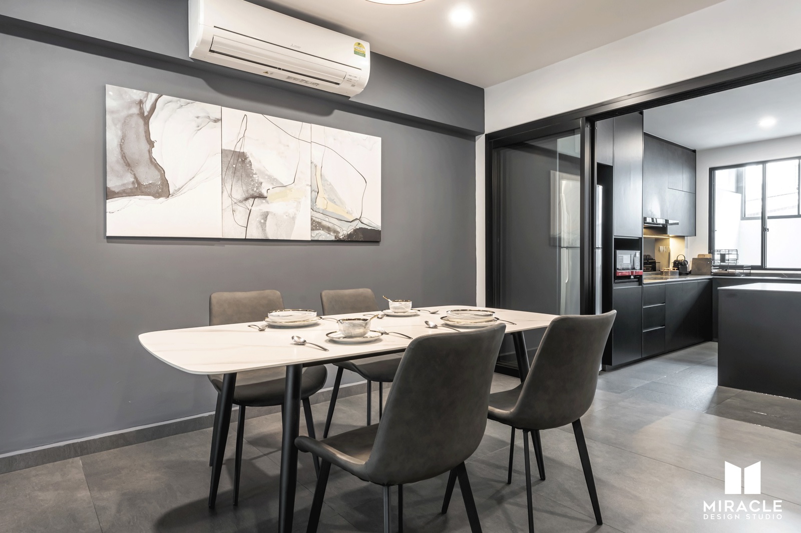 Ultra-Modern Black Kitchen @ Jalan Satu - Carpentry Singapore