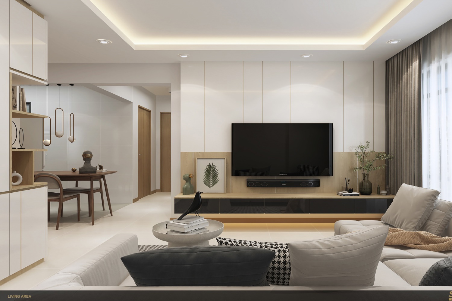 Tampines Green Verge - 754sqft by Sky Creation Asia Pte Ltd. Unit is HDB and follows a Scandinavian style.