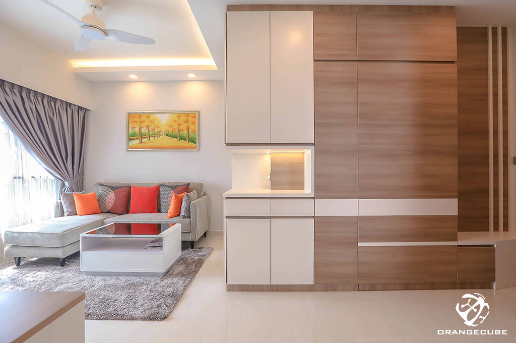 Canberra  - 1100sqft by The Orange Cube Pte Ltd. Unit is HDB and follows a  style.