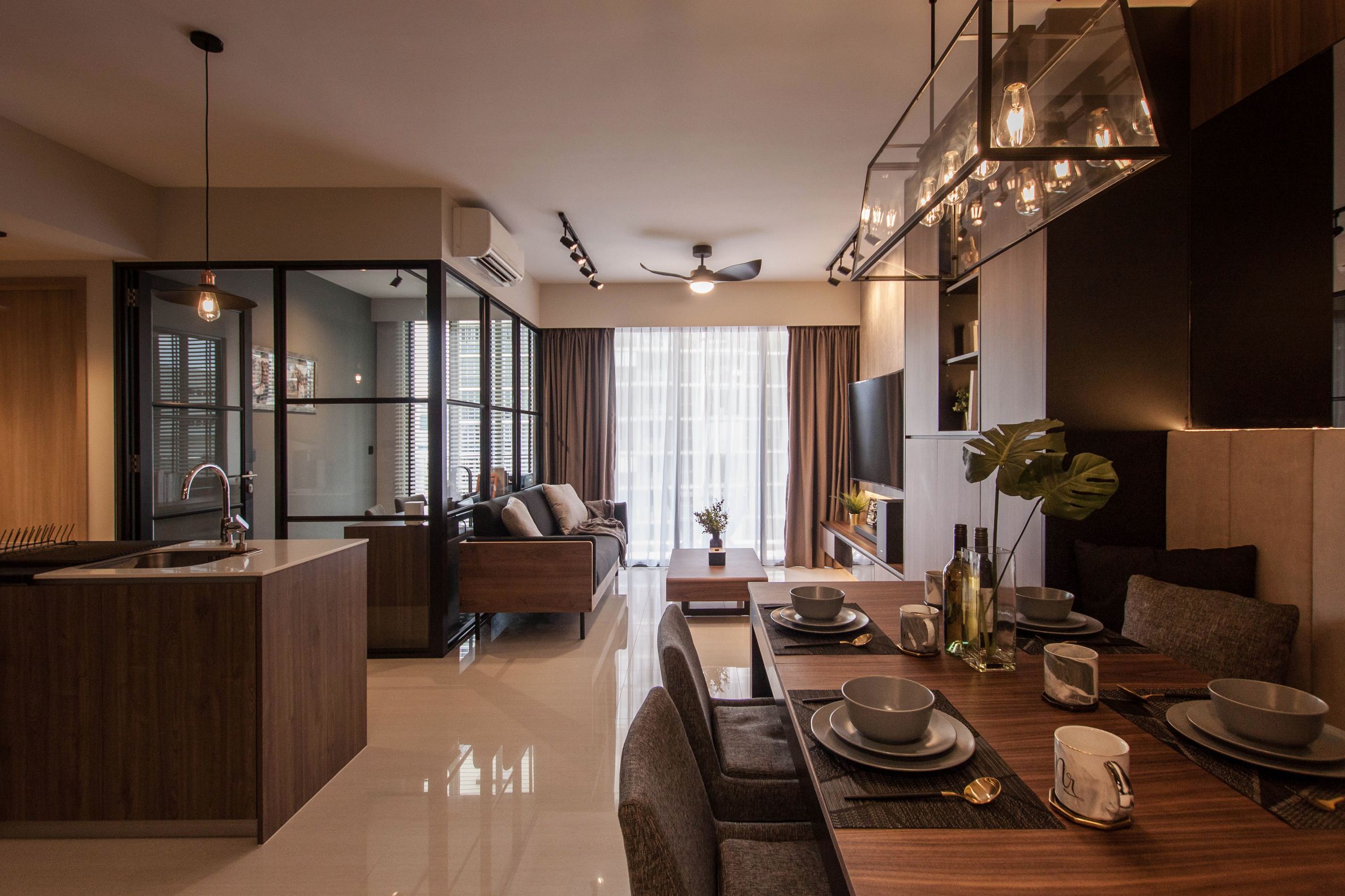 Choa Chu Kang Grove - 1227sqft by Space Atelier Pte Ltd . Unit is Condo and follows a  style.