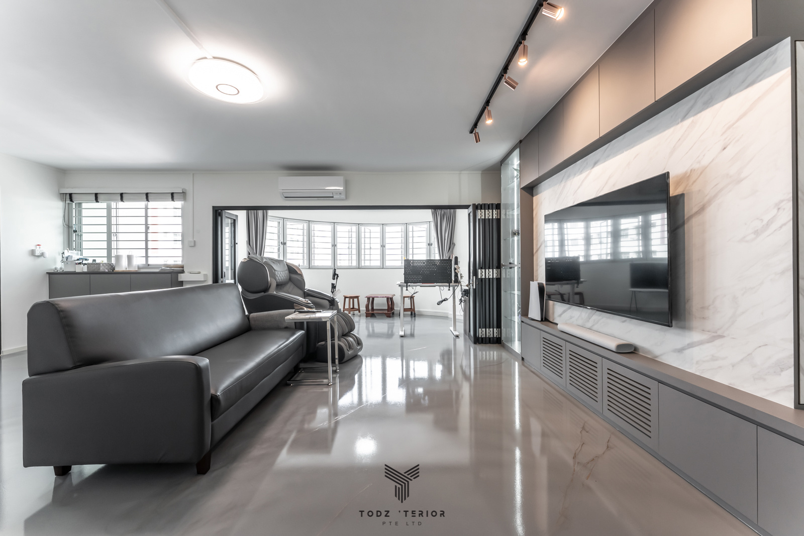 405 Sin Ming Ave - 1292sqft by Todz’ Terior Pte Ltd. Unit is HDB and follows a  style.